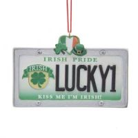 LUCKY1 IRISH LICENSE PLATE ORNAMENT
